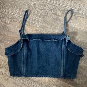 American Eagle Denim Crop Top